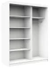 AKORD CLP MONO Tolóajtós Szekrény Laminált Fehér-Szürke 150cm