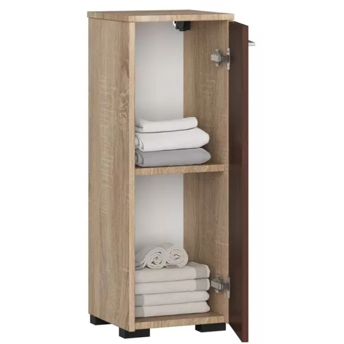 AKORD FIN S30 Fürdőszobai Álló Szekrény Sonoma Tölgy/Wenge