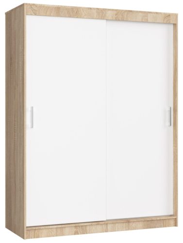 AKORD Mono CLP Tolóajtós Szekrény Sonoma Tölgy-Fehér 150cm
