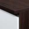 Cipősszekrény 60 cm - Wenge-fehér - 3 Nyíló Ajtóval