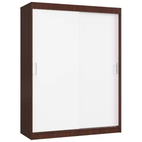 AKORD CLP MONO Tolóajtós Szekrény Wenge-Fehér 150cm