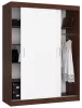 AKORD CLP MONO Tolóajtós Szekrény Wenge-Fehér 150cm