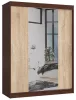 AKORD CLP Tolóajtós Szekrény Wenge Sonoma Tükörrel 150cm
