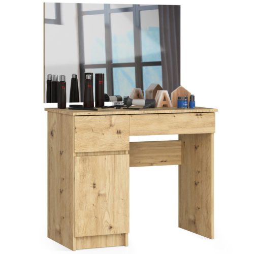 AKORD CLP P-2/SL Artisan Tölgy Fésülködőasztal Tükörrel Bal
