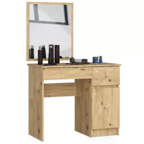  Fésülködőasztal Tükörrel Clp P-2/sl Jobb Oldali Artisan Tölgy