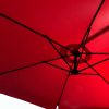 Fancy Garden CYNIA Hatszögletű Kerti Napernyő Piros UV-álló Poliészter