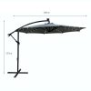 Fancy Garden MILIN LED Világítású Világosszürke Kerti Napernyő