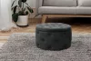 AKORD Alia Kárpitozott Tárolós Puff Velúr Fekete