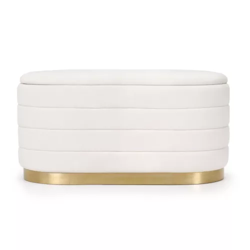 AKORD BELLA Tárolós Puff Welur Krém Modern Glamour