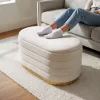 AKORD BELLA Tárolós Puff Welur Krém Modern Glamour