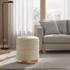 AKORD LUNA pufa tárolórekeszes welur krém modern glamour