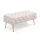 AKORD Monaco Tapicerowana Ławka Welurowa Beżowa Glamour