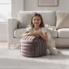 AKORD NILO Tapicerowana Pufa Welur Przygaszony Róż Pleciony Design