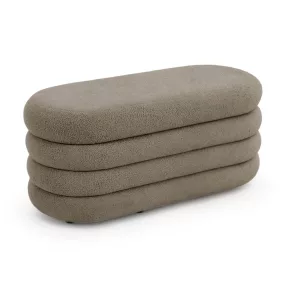 AKORD PUFFO Tapicerowana Pufa ze Schowkiem Teddy Mocha