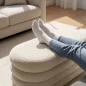 AKORD PUFFO Tárolós Puff Teddy Mglista Biel Nyitható