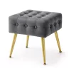 AKORD Furniture Factory QUADRA Pufa Welur Grafitowy Pikowana