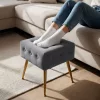 AKORD Furniture Factory QUADRA Pufa Welur Grafitowy Pikowana