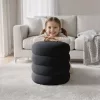 AKORD SNUGGO Pufa Welur Czarny Otwierana