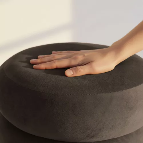 AKORD SNUGGO ülőpuff welur barna tárolórekesszel