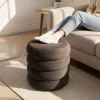 AKORD SNUGGO ülőpuff welur barna tárolórekesszel