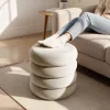 AKORD SNUGGO Pufa Tárolós Welur Krémszínű