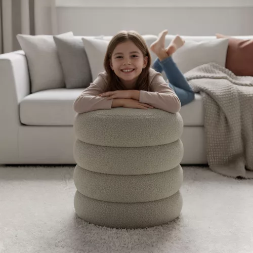 AKORD SNUGGO Ülőpuff Teddy Mocha Tárolóval