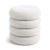 AKORD SNUGGO Nyitható Puff Teddy Anyag Mglista Biel 42 cm