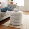 AKORD SNUGGO Nyitható Puff Teddy Anyag Mglista Biel 42 cm
