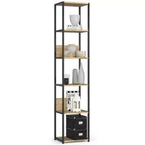 AKORD Loft Ipari Polcos Szekrény Artisan Tölgy Fekete 40cm