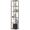 AKORD Loft Ipari Polcos Szekrény Artisan Tölgy Fekete 40cm