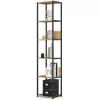 AKORD Loft Ipari Polcos Szekrény Artisan Tölgy Fekete 40cm