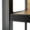 AKORD Loft Ipari Polcos Szekrény Artisan Tölgy Fekete 40cm