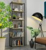 AKORD Loft Ipari Polcos Szekrény Artisan Tölgy Fekete