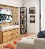AKORD Loft Ipari Polcos Állvány Fekete/Tölgy Craft