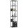 AKORD Loft Ipari Polcos Állvány Laminált Fekete 40cm