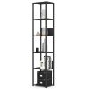 AKORD Loft Ipari Polcos Állvány Laminált Fekete 40cm