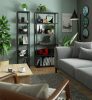 AKORD Loft Ipari Polcos Állvány Laminált Fekete 40cm