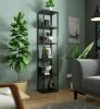 AKORD Loft Ipari Polcos Állvány Laminált Fekete 40cm