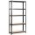 Fancy Garden Garázs Fém Polcrendszer Acél/MDF Fekete 175kg Teherbírás REGMET9030180CZA