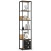 AKORD Loft 400 Fém Polcos Állvány Fekete/Tölgy Craft