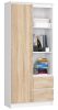 AKORD CLP R11 Irodai Könyvespolc Fehér-Sonoma Tölgy 80 cm Laminált