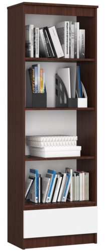 Polc R 60 cm Clp 1 Fiók 4 Polc Wenge / Fehér