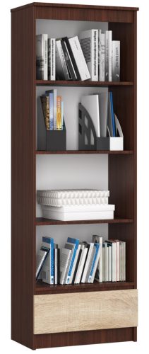 Polc R 60 cm Clp 1 Fiók 4 Polc Wenge / Sonoma