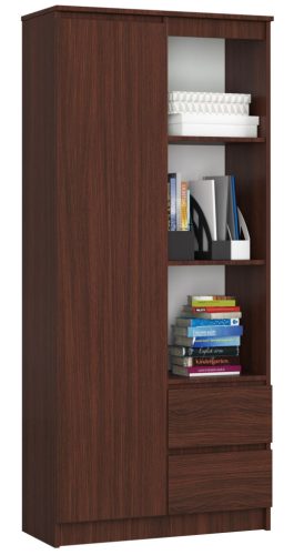 AKORD CLP R11 Irodai Könyvespolc Wenge Laminált 2 Fiókos