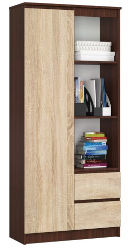 AKORD CLP R11 Irodai Könyvespolc Wenge Sonoma Tölgy