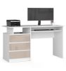 AKORD CLP 135 Modern Íróasztal Fehér-Cappuccino Magasfényű