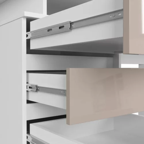 AKORD CLP 135 Modern Íróasztal Fehér-Cappuccino Magasfényű