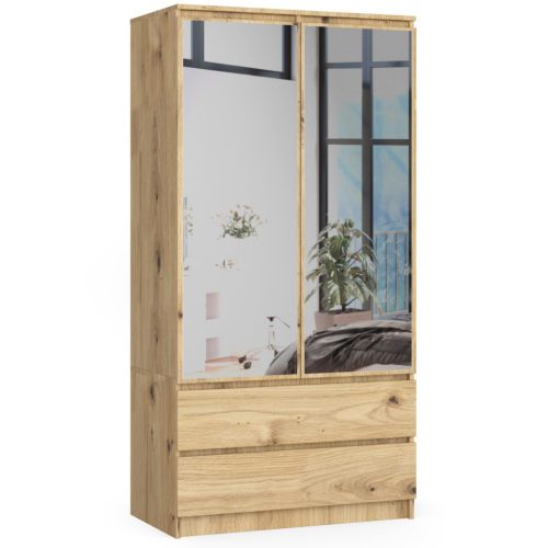 AKORD CLP Artisan Tükrös Szekrény 90 Laminált Matt Tölgy