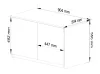 AKORD CLP Szekrény Rátét 90 cm Fehér Laminált