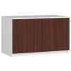 AKORD CLP Szekrény Rátét Laminált Fehér-Wenge 90cm